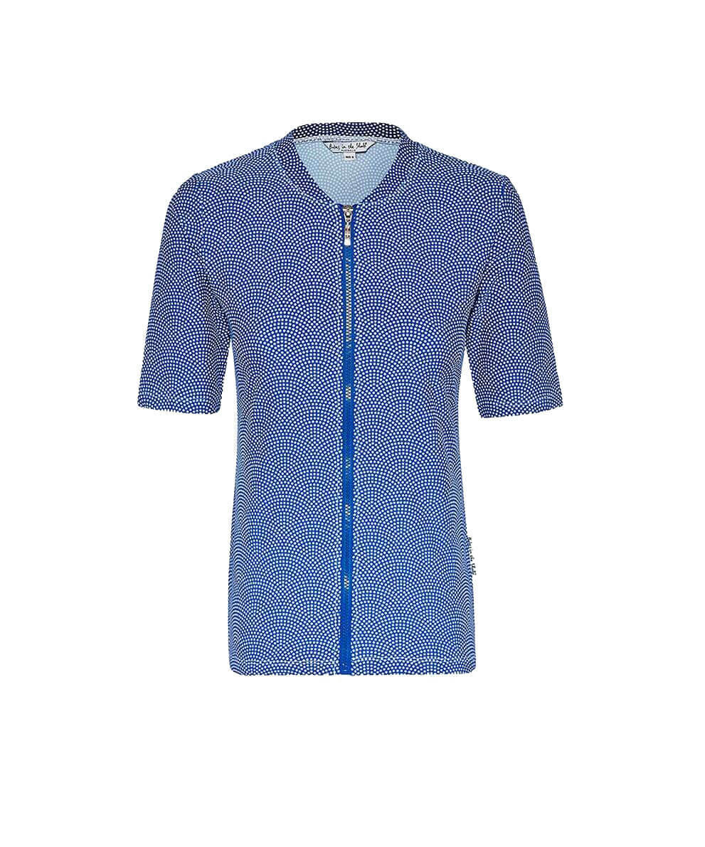 Womens Dot Blue Rashie SS (SIZES 6 ONLY)