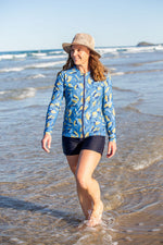Womens Long Sleeve Indigo Rashie