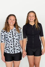 Womens Short Sleeve Leopard Rashie