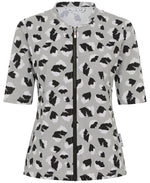 Womens Short Sleeve Leopard Rashie