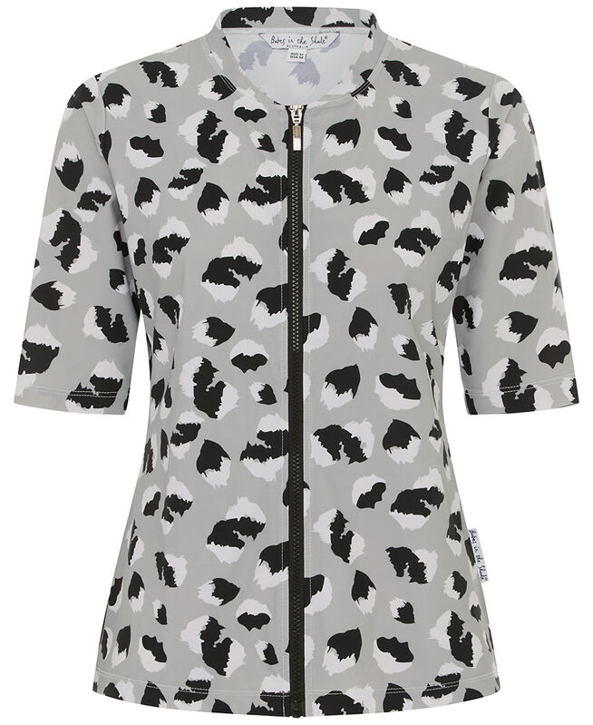 Womens Short Sleeve Leopard Rashie
