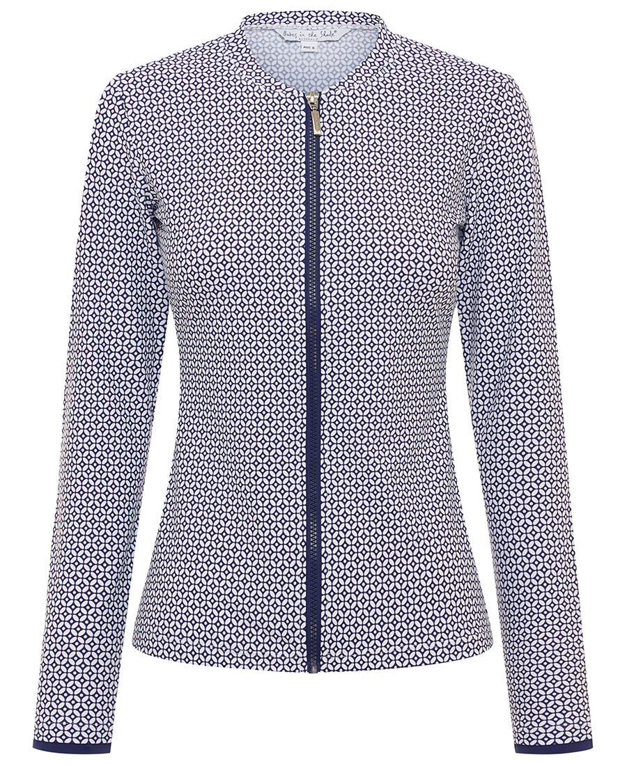 Womens Long Sleeve Mamiko Navy Rashie