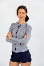 Womens Long Sleeve Mamiko Navy Rashie