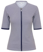 Womens Short Sleeve Mamiko Navy Rashie