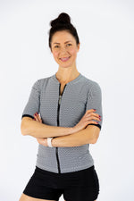 Womens Short Sleeve Mamiko Black Rashie