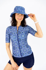 Womens Short Sleeve Mandala Rashie (SIZES 8 ONLY)