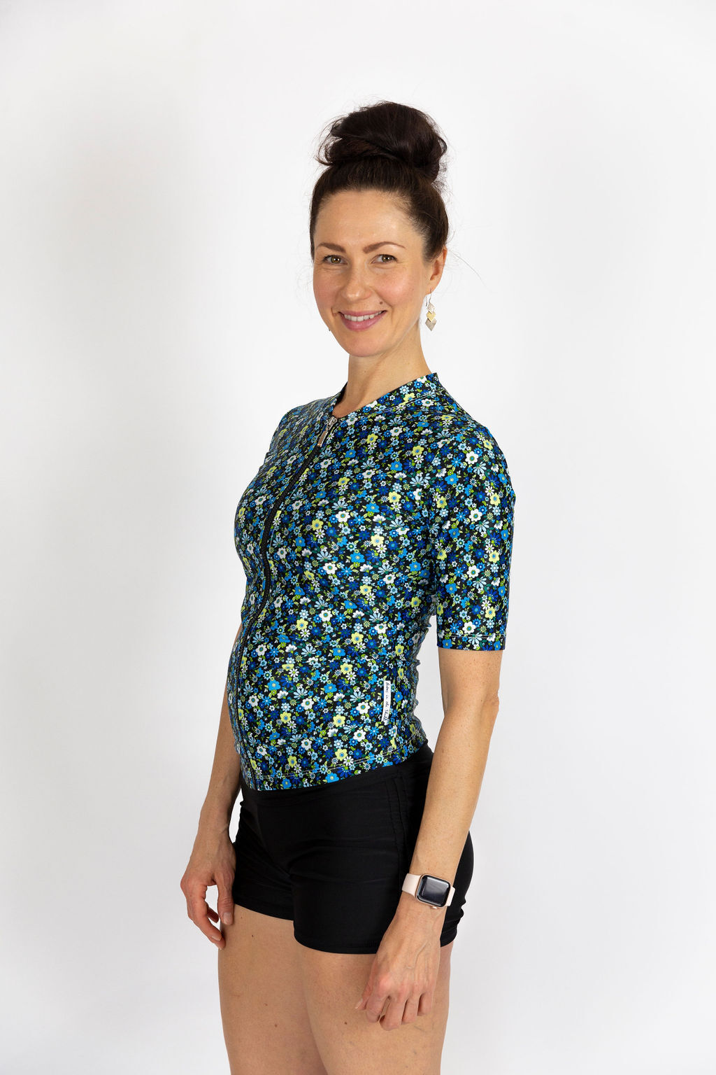 Womens Short Sleeve Retro Blooms Rashie (SIZES 8, 12 ONLY)