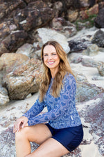 Womens Long Sleeve Snake Skin Rashie (SIZES 6, 8, 12, 20 ONLY)