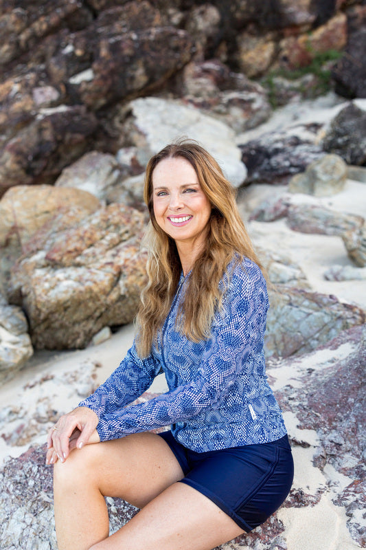 Womens Long Sleeve Snake Skin Rashie (SIZES 6, 8, 12, 20 ONLY)