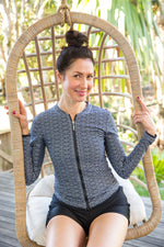 Womens Long Sleeve Rashie SEA WAVE