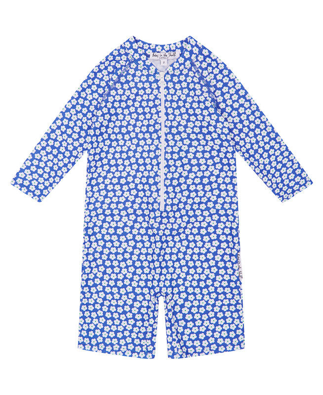 Girls Blue Daisy UV Suit