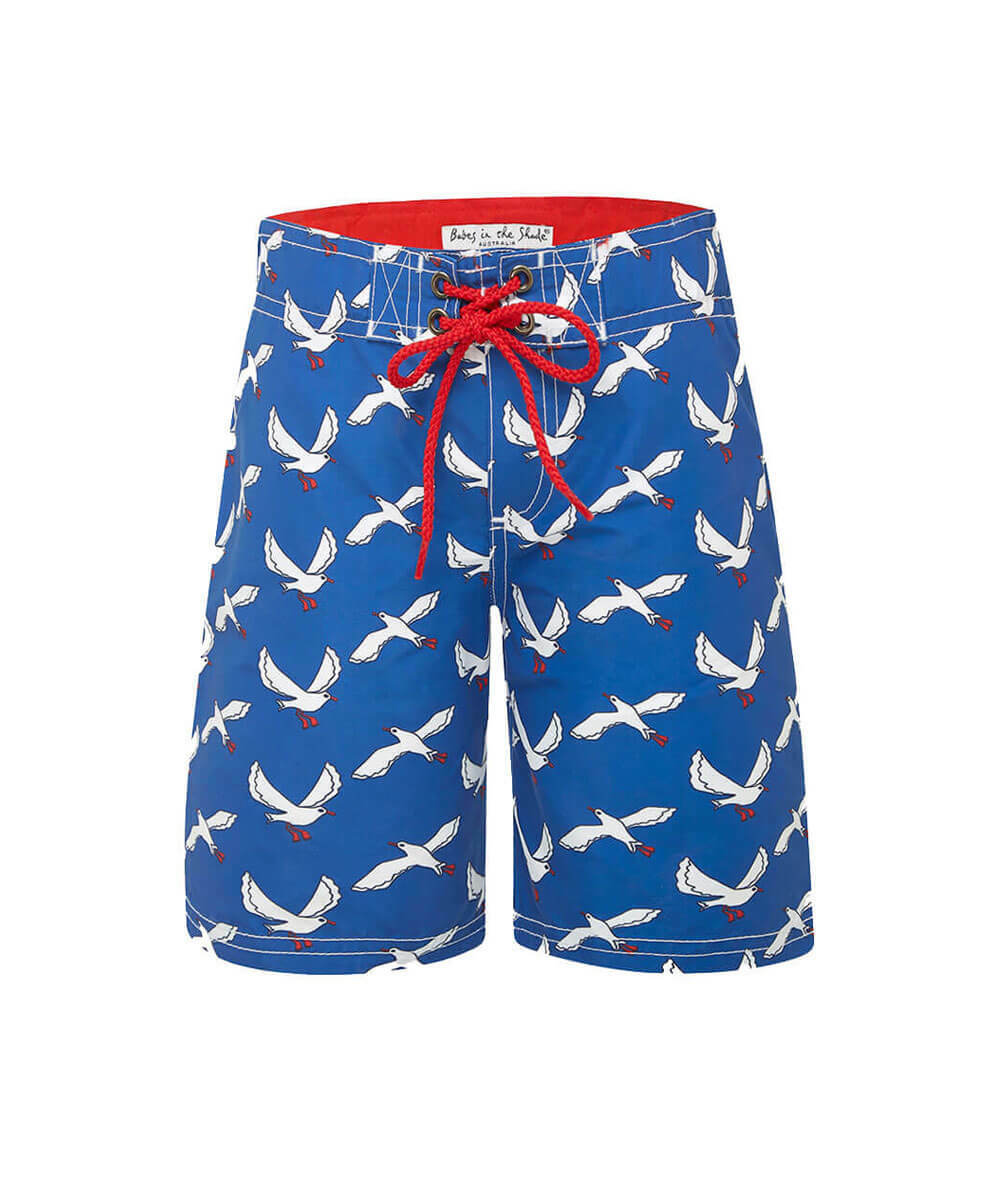 Boys Boardshorts SEAGULLS  (SIZES 1, 2, 4, 5, 14 ONLY)