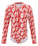 Girls Butterfly Long Sleeve Bathers