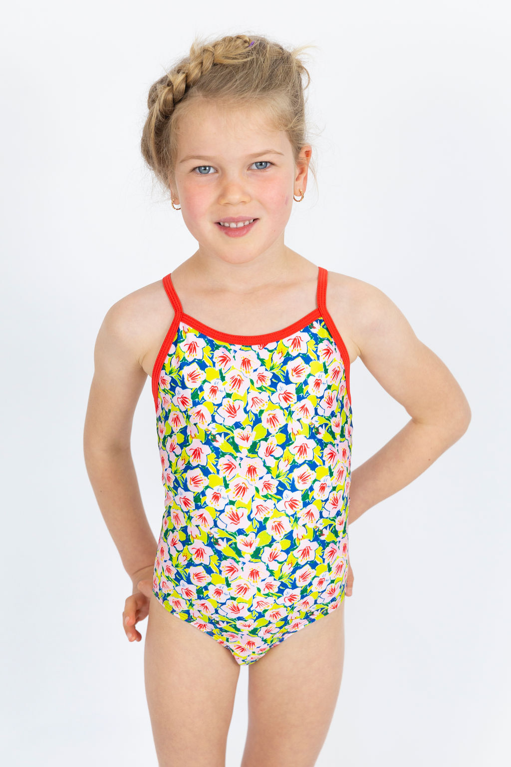 Girls Hibiscus Bathers  (SIZES 4, 5, 6, 7, 8, 12 ONLY)