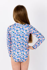 Girls Jasmine Long Sleeve Bathers (SIZES 6, 12, 14 ONLY)