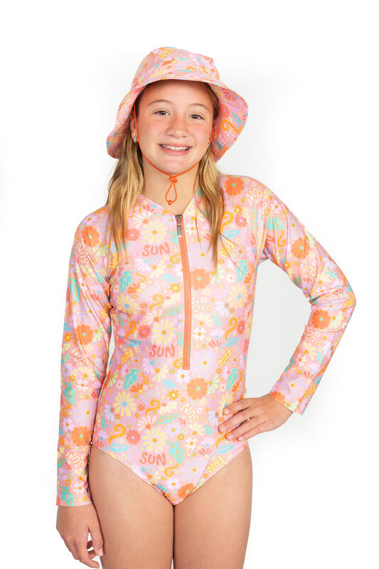 Girls Sunny Girl Long Sleeve Bathers
