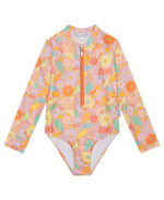 Girls Sunny Girl Long Sleeve Bathers