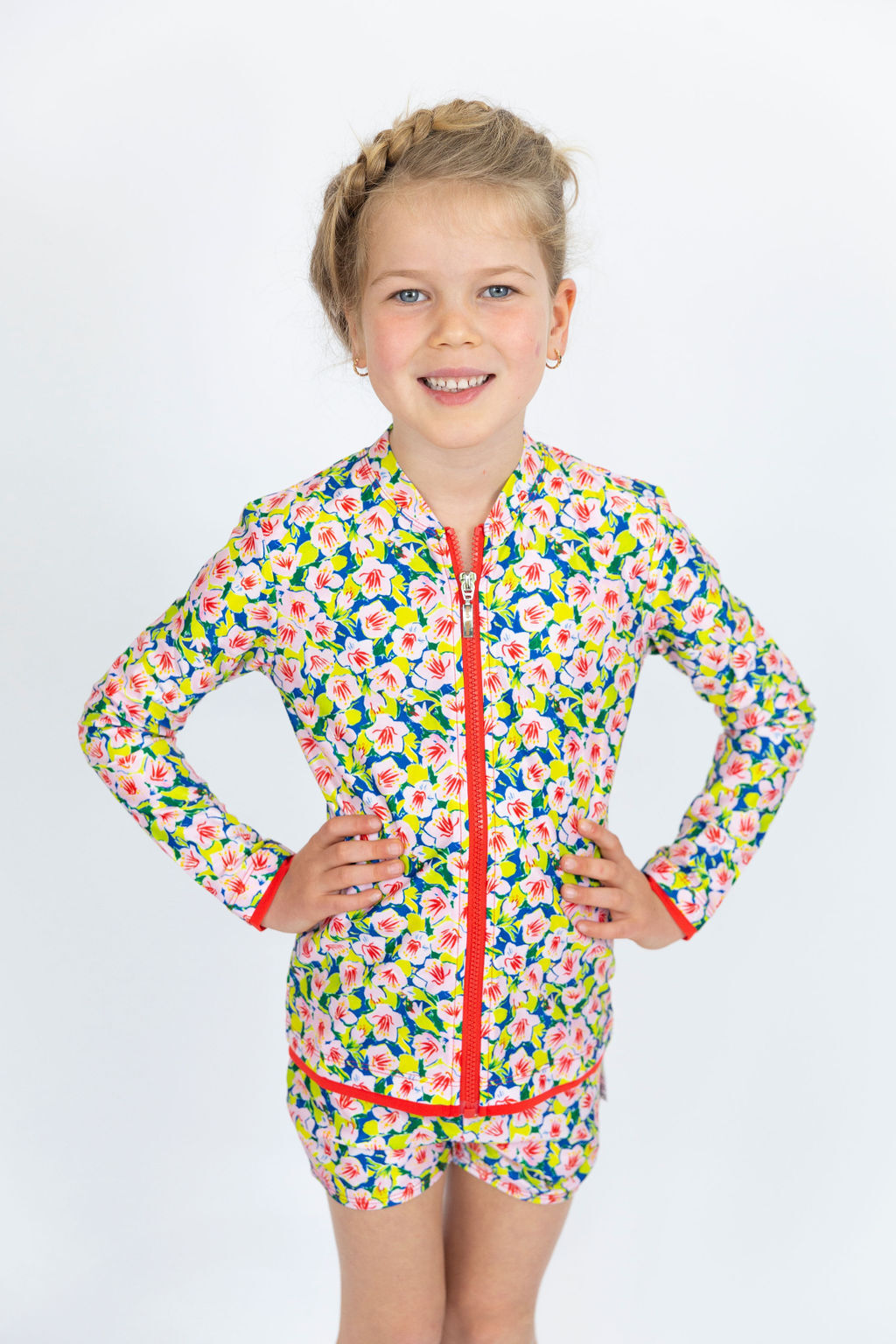 Girls Hibiscus Swim Trunks