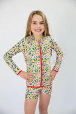 Girls Hibiscus Swim Trunks