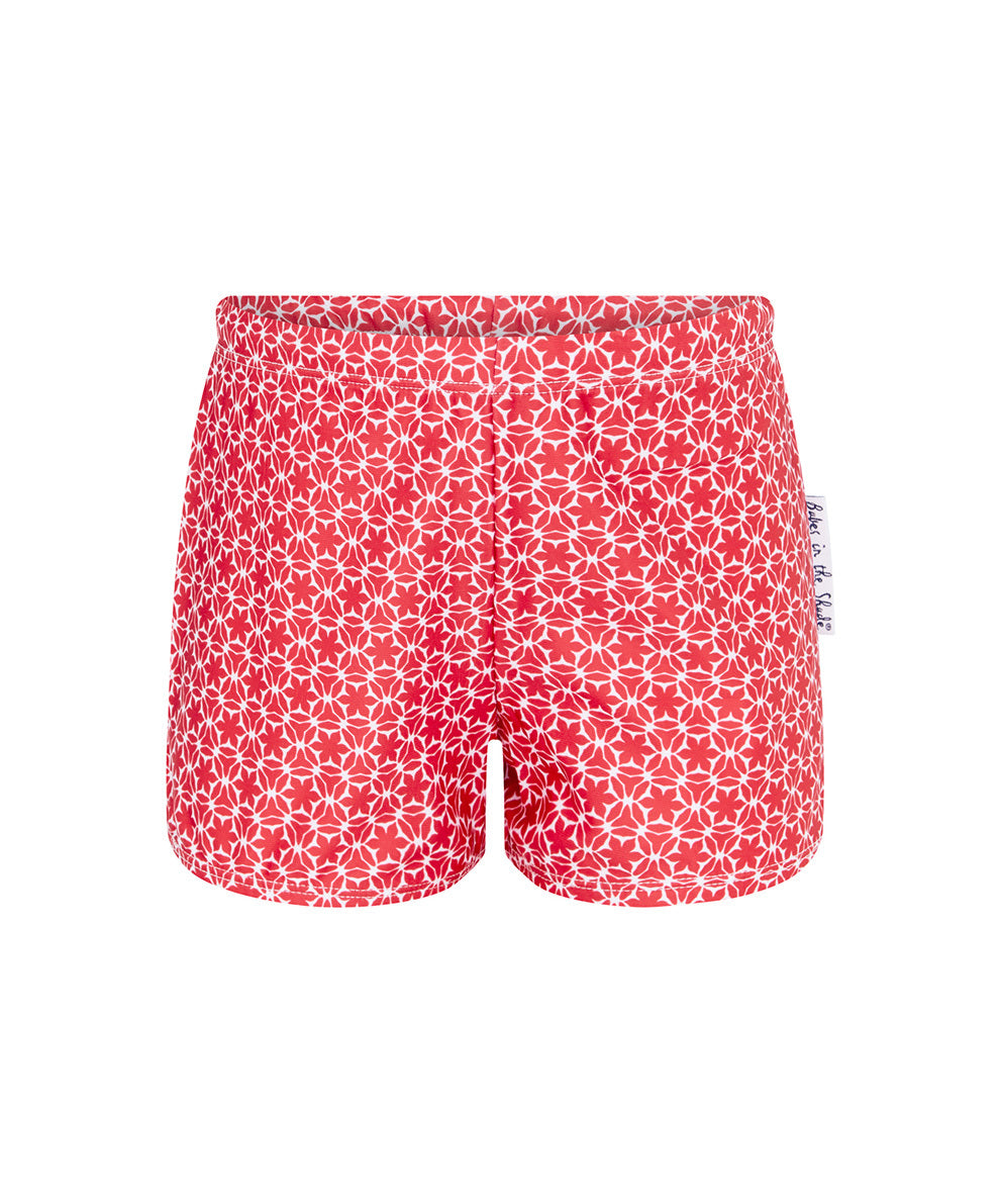 Girls Pinwheel Red Trunks (SIZES 1, 2, 3 ONLY)