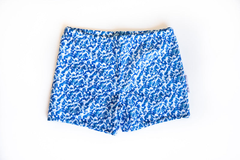 Girls Summer Blue Swim Trunks (SIZES 8, 12 ONLY)